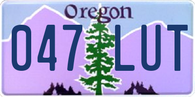 OR license plate 047LUT