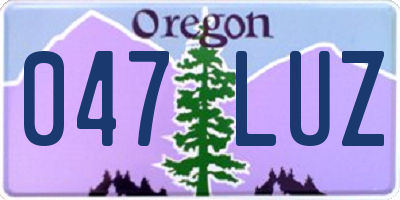 OR license plate 047LUZ