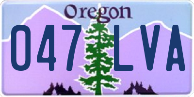 OR license plate 047LVA