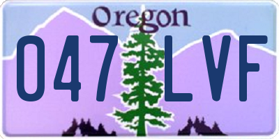 OR license plate 047LVF