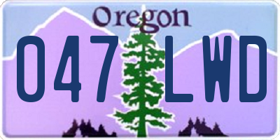 OR license plate 047LWD
