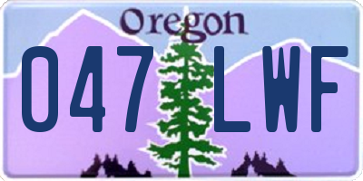 OR license plate 047LWF