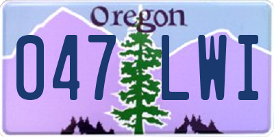 OR license plate 047LWI