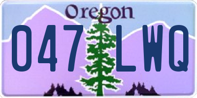 OR license plate 047LWQ