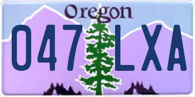 OR license plate 047LXA