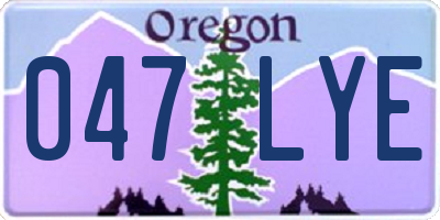 OR license plate 047LYE