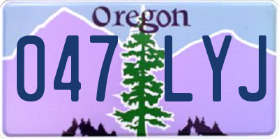 OR license plate 047LYJ