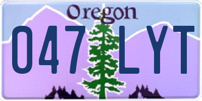 OR license plate 047LYT