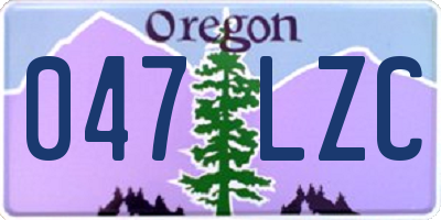 OR license plate 047LZC