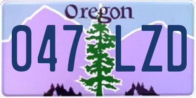 OR license plate 047LZD
