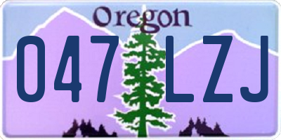 OR license plate 047LZJ