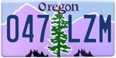 OR license plate 047LZM