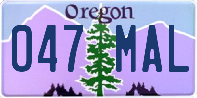 OR license plate 047MAL