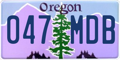 OR license plate 047MDB