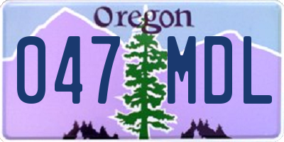 OR license plate 047MDL