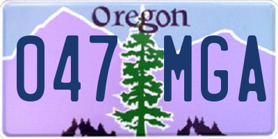 OR license plate 047MGA