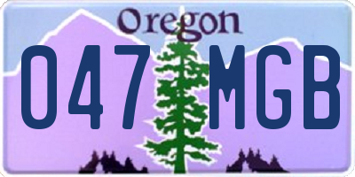OR license plate 047MGB