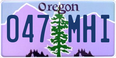 OR license plate 047MHI