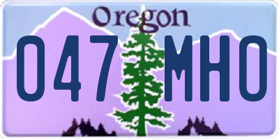 OR license plate 047MHO