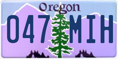 OR license plate 047MIH