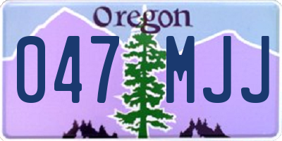 OR license plate 047MJJ