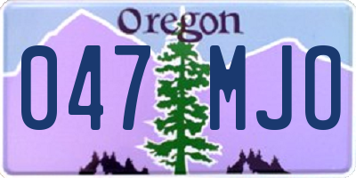 OR license plate 047MJO