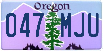 OR license plate 047MJU