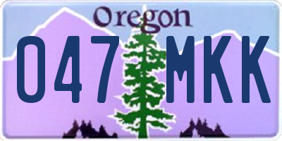 OR license plate 047MKK