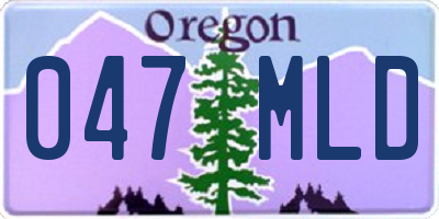 OR license plate 047MLD