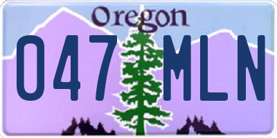 OR license plate 047MLN