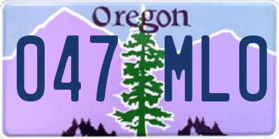 OR license plate 047MLO