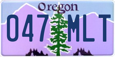 OR license plate 047MLT