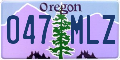 OR license plate 047MLZ
