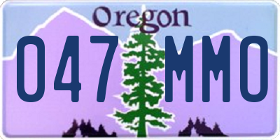 OR license plate 047MMO