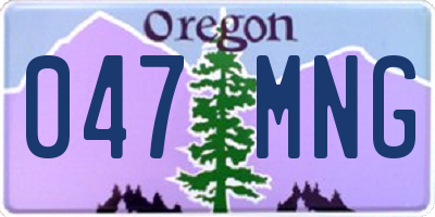 OR license plate 047MNG