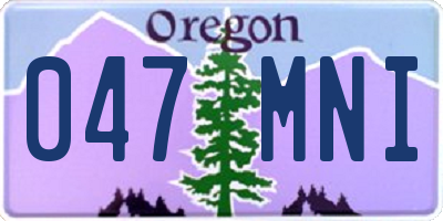 OR license plate 047MNI