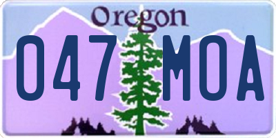 OR license plate 047MOA