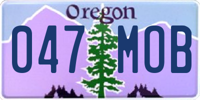 OR license plate 047MOB