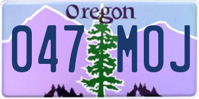 OR license plate 047MOJ