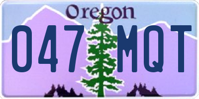 OR license plate 047MQT