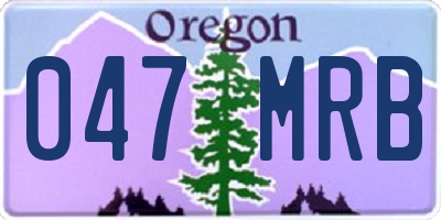 OR license plate 047MRB