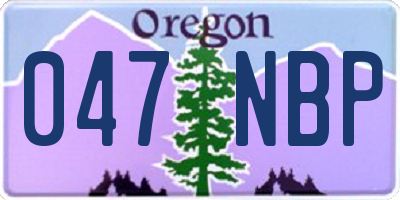 OR license plate 047NBP