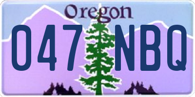 OR license plate 047NBQ