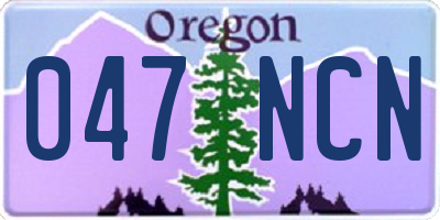 OR license plate 047NCN
