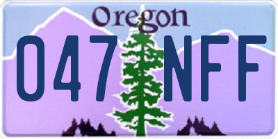 OR license plate 047NFF