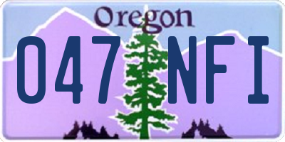 OR license plate 047NFI