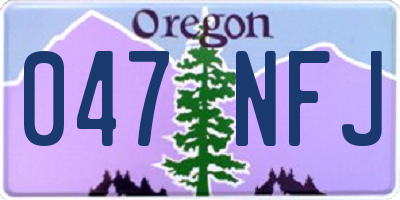 OR license plate 047NFJ