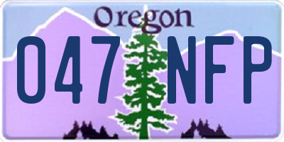 OR license plate 047NFP