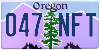 OR license plate 047NFT