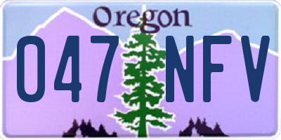 OR license plate 047NFV